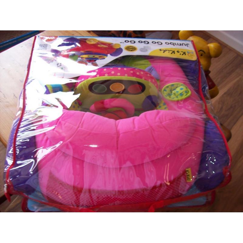 BRAND NEW K's KIDS JUMBO GO GO GO SIT ME UP SOFT CAR TOY WITH LIGHTS AND SOUNDS