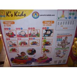 BRAND NEW K's KIDS JUMBO GO GO GO SIT ME UP SOFT CAR TOY WITH LIGHTS AND SOUNDS