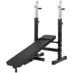 Gorilla Sports Weight Bench with 100Kg Vinyl Complete Weight Set