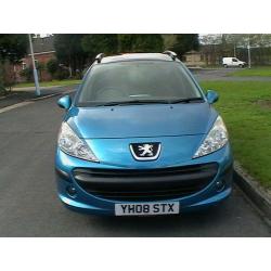 08 REG PEUGEOT 207 SW STATION WAGEN 1.6HDi 90 S DIESEL A/C- 5 DOOR ESTATE