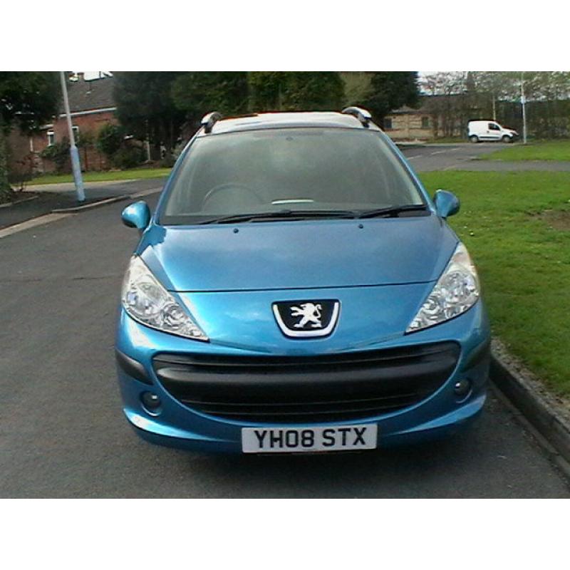 08 REG PEUGEOT 207 SW STATION WAGEN 1.6HDi 90 S DIESEL A/C- 5 DOOR ESTATE