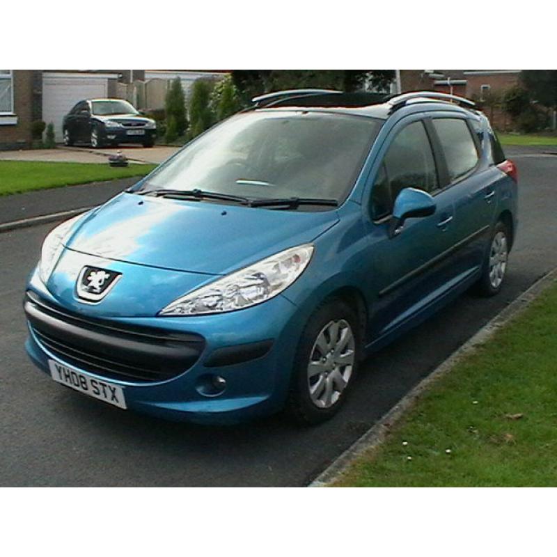 08 REG PEUGEOT 207 SW STATION WAGEN 1.6HDi 90 S DIESEL A/C- 5 DOOR ESTATE