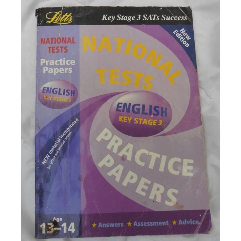 Key stage 3 13-14y english SATs practice papers book can send LETTS