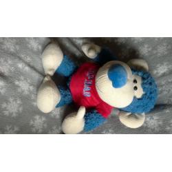 fathers day present. Top Dad blue Bear soft toy