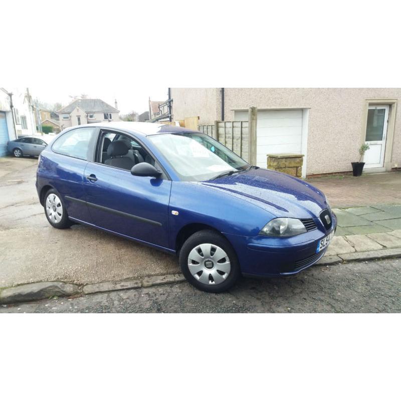 2004 54 SEAT IBIZA 1.2 12V 3 DOOR.FANTASTIC COLOUR.LOW INSURANCE.NICE SPEC .