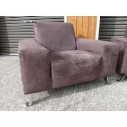 Modern Mocha suede fabric suite 2 & 1 FREE DELIVERY IN BELFAST!