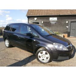 0707 VAUXHALL/Opel ZAFIRA 1.6i 16v ENERGY 7 SEATER, BLACK SAPPHIRE. NEW MOT.