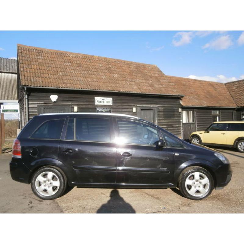 0707 VAUXHALL/Opel ZAFIRA 1.6i 16v ENERGY 7 SEATER, BLACK SAPPHIRE. NEW MOT.