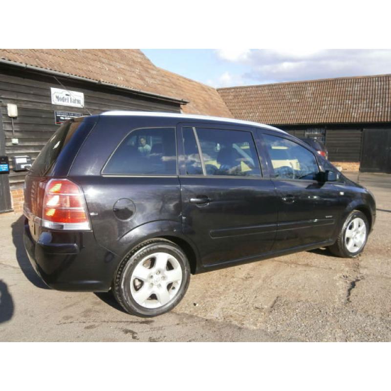 0707 VAUXHALL/Opel ZAFIRA 1.6i 16v ENERGY 7 SEATER, BLACK SAPPHIRE. NEW MOT.