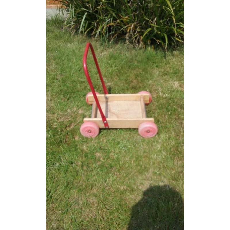 Wooden baby walker