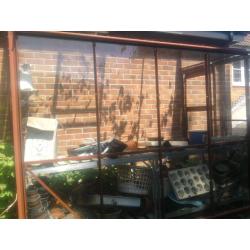 greenhouse 8` X 4` kensigton lean to. top of the range. with toughened glass.