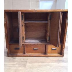 Lovely old wooden medicine cabinet