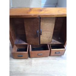 Lovely old wooden medicine cabinet