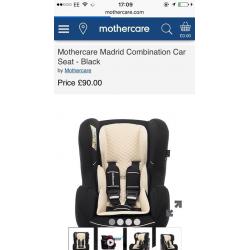 Mother care Madrid car seat birth to 4 years