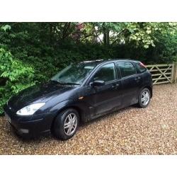 Black 5dr Ford Focus Hatchback, 1.8 TDCI, FSH, MOT'ed till Aug 16, 1 previous owner