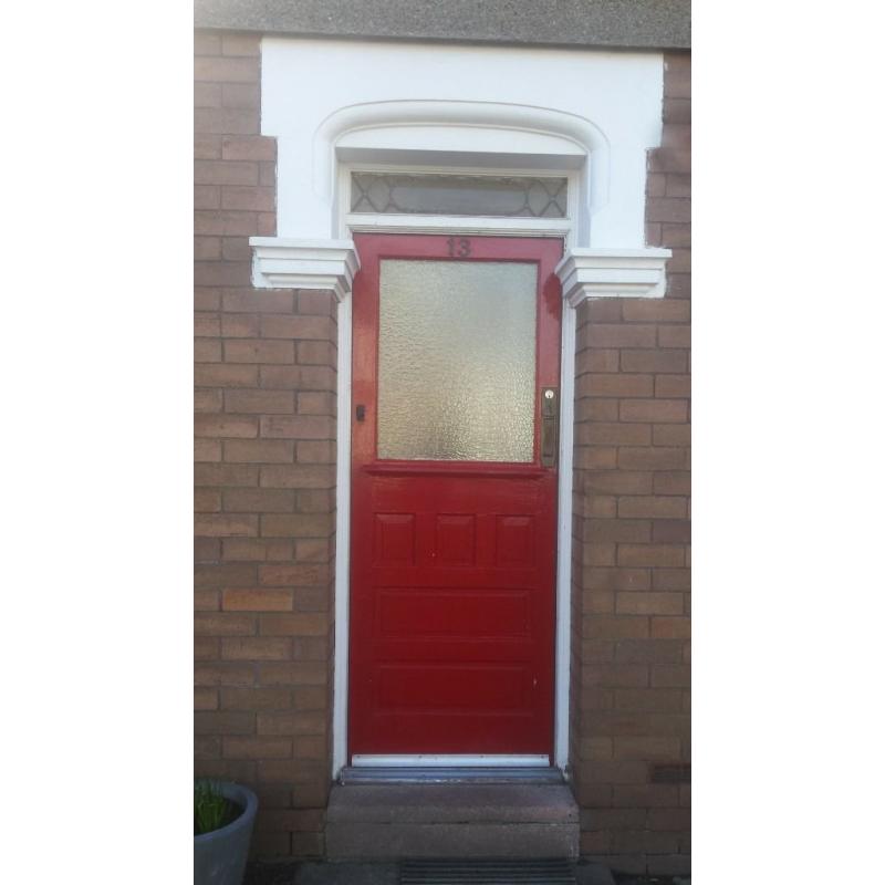 Original 1940s wooden front door