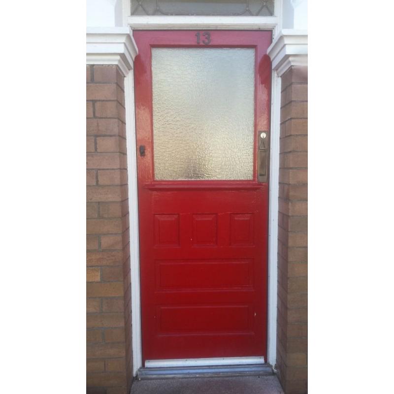 Original 1940s wooden front door