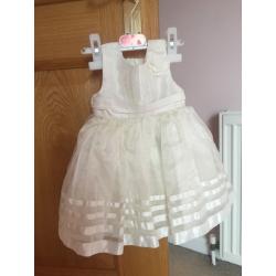 Baby girl christening dress 6-9m