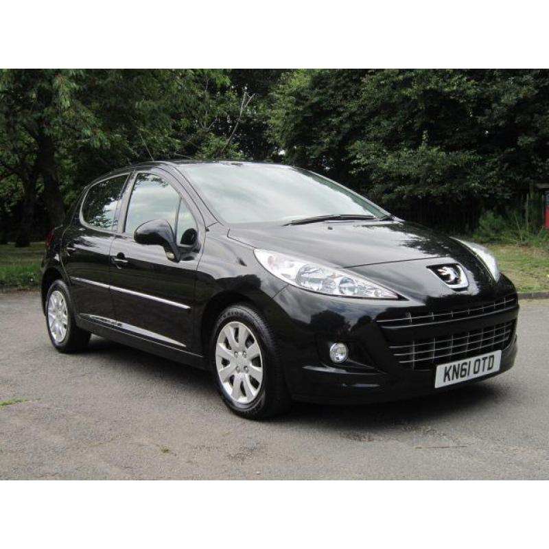 PEUGEOT 207 1.4 ACTIVE 5DR (A/C) BLACK 2011 (61) ONLY 38K JUST SERVICED + MOT'D!