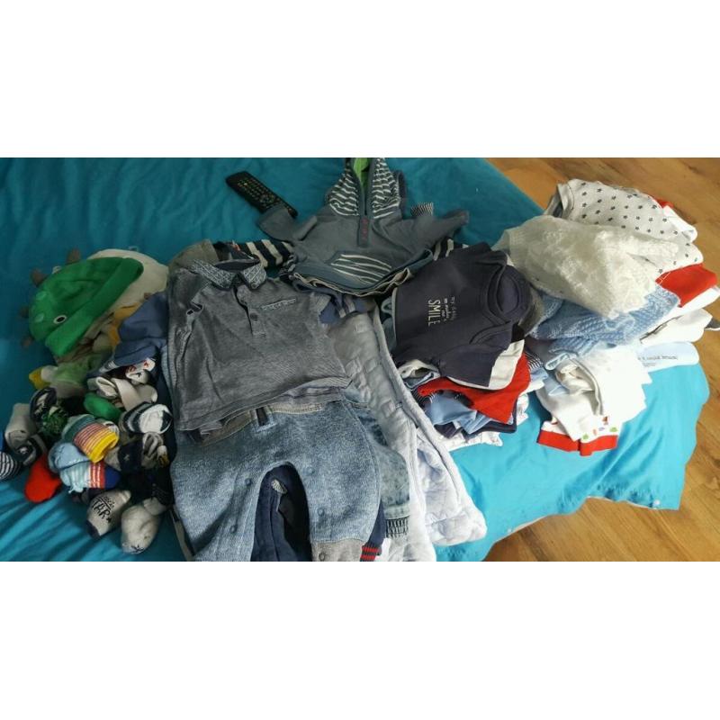 Large bundle of baby boys clothes