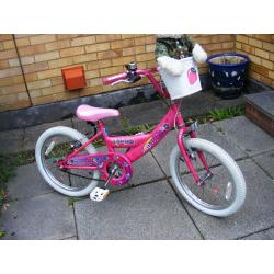 GIRLS 18" WHEEL BIKE IN GREAT WORKING ORDER AGE 5+