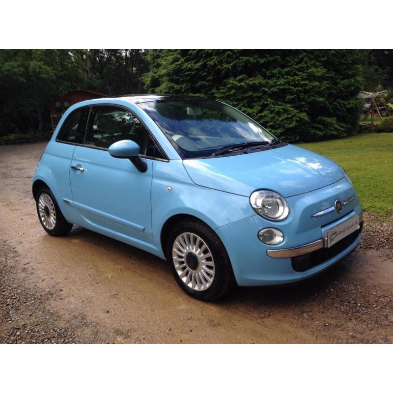 2013 13 FIAT 500 LOUNGE TWINAIR 875 STOP/START BLUE 1 LADY OWNER