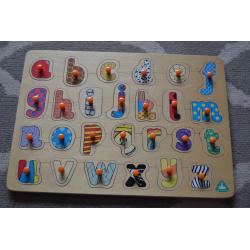 Wooden toy, peg puzzle