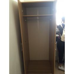 Wooden style 2 door wardrobe