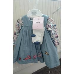 Beautiful girls dress from M&S 0-3months