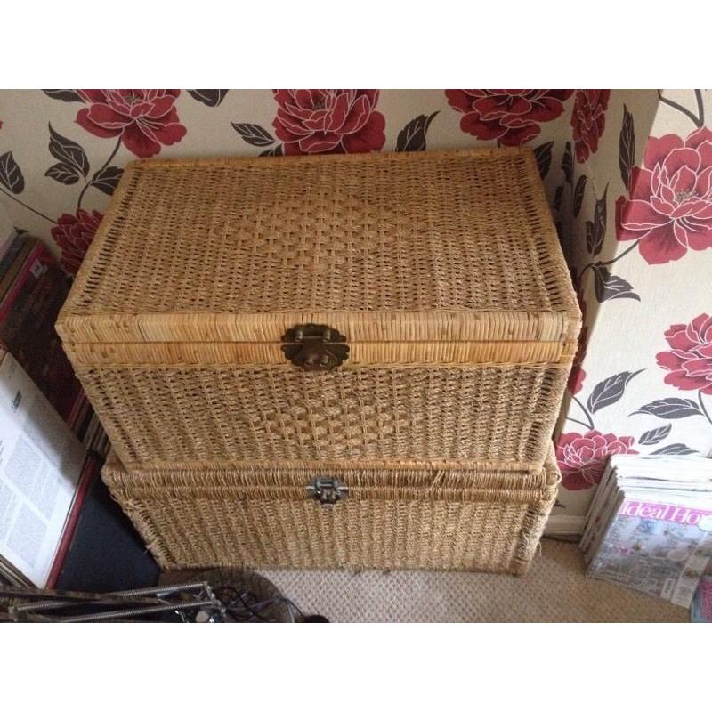 2 Wicker boxes