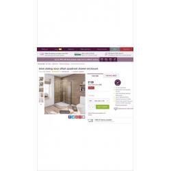 Victoria Plum Curved quadrant shower cubicle 1000 x 800 .Brand new still boxed.