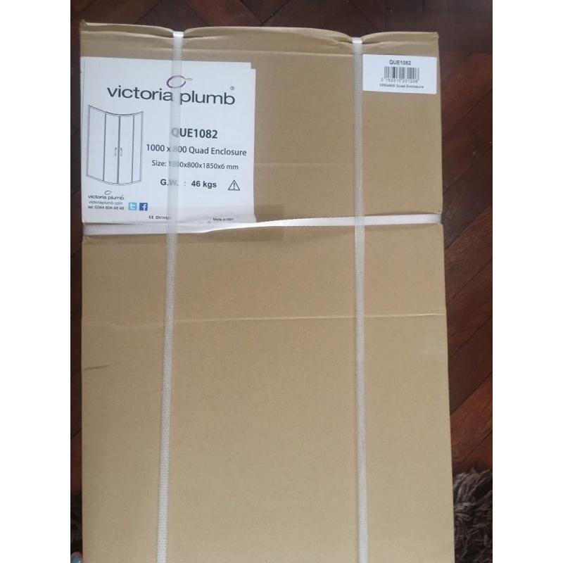 Victoria Plum Curved quadrant shower cubicle 1000 x 800 .Brand new still boxed.