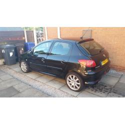 Bargain!!! Peugeot 206 hdi sport diesel (06 reg ) black for sale, next MOT due 06/2017