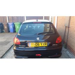 Bargain!!! Peugeot 206 hdi sport diesel (06 reg ) black for sale, next MOT due 06/2017