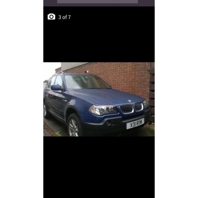 2005 BMW X3 2.5 manual x3 private plate swap for 4x4 estate or car