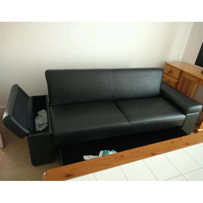 Sofa bed and dining table