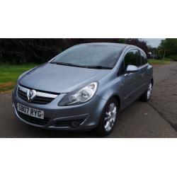 2007 07 VAUXHALL CORSA 1.3 CDTI SXI A/C MOT 11/16 DIESEL 3DR(PART EX WELCOME)FREE DRIVEAWAY INSURN