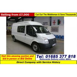 2013 - 13 - FORD TRANSIT T350 2.2TDCI 125PS LWB SEMI HI HOP 9 SEAT CREW VAN