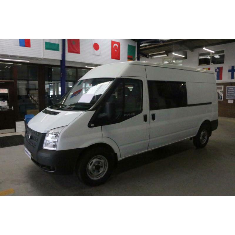 2013 - 13 - FORD TRANSIT T350 2.2TDCI 125PS LWB SEMI HI HOP 9 SEAT CREW VAN