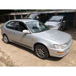 Toyota Corolla SI 1587cc Petrol 5 speed manual 3 door hatchback P reg 20/05/1997 Silver