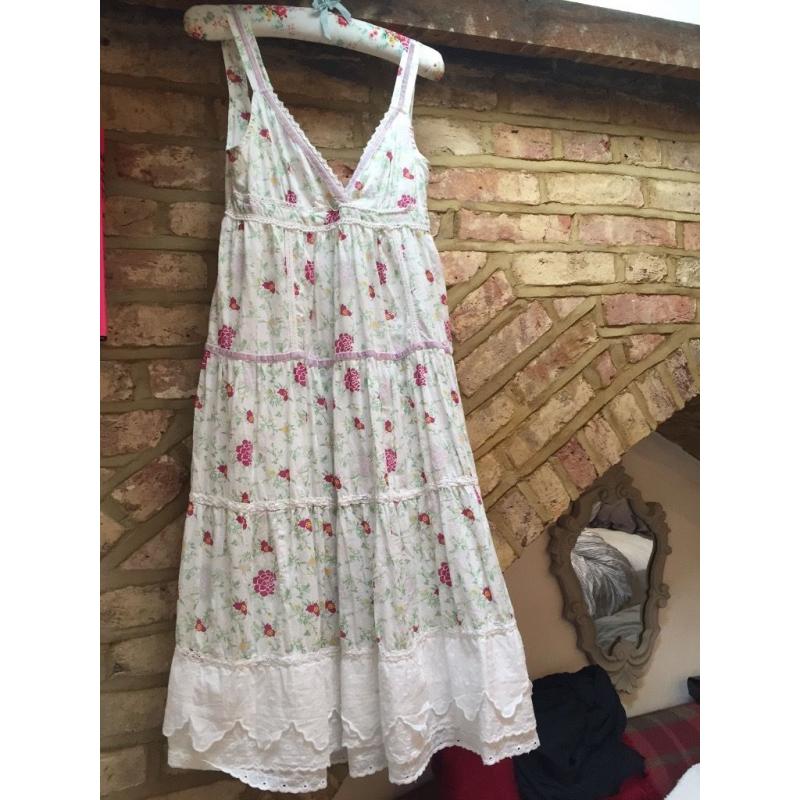 Pepe Jeans floral sun dress with lace trim