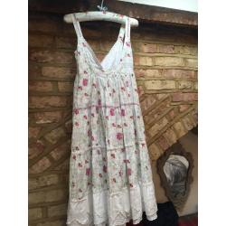 Pepe Jeans floral sun dress with lace trim