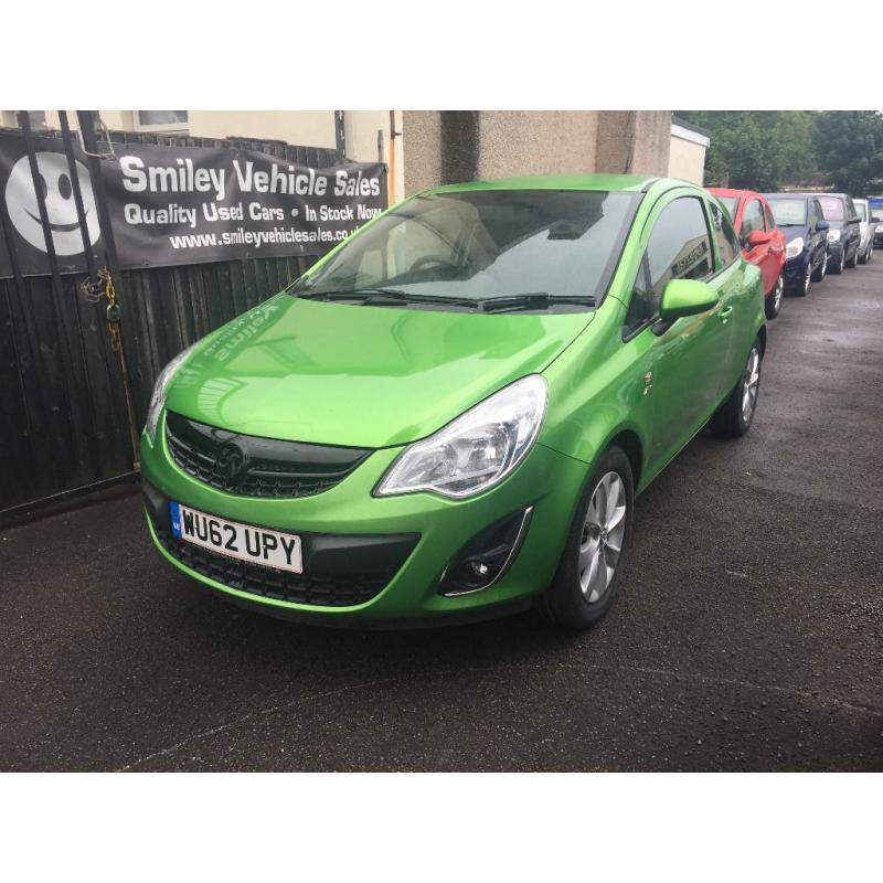 Vauxhall Corsa 1.2 Petrol 2012 Green Hatchback Low Mileage 12 Months MOT 3 Door