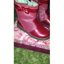 Lelli Kelly red boots size 23/6