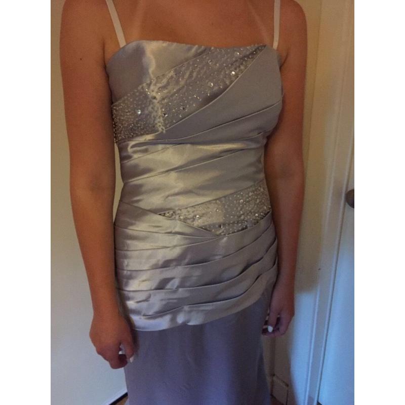 Stunning silver evening dress