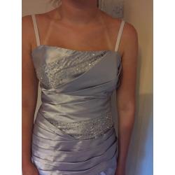 Stunning silver evening dress