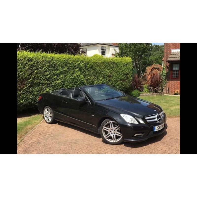 Mercedes convertible E220 cdi blue efficiency