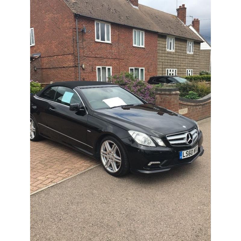 Mercedes convertible E220 cdi blue efficiency