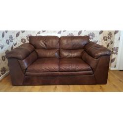 Natural Leather Sofa Set