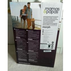 Mama's and Papa's Morph Baby Carrier 0m to 2y Black NEW